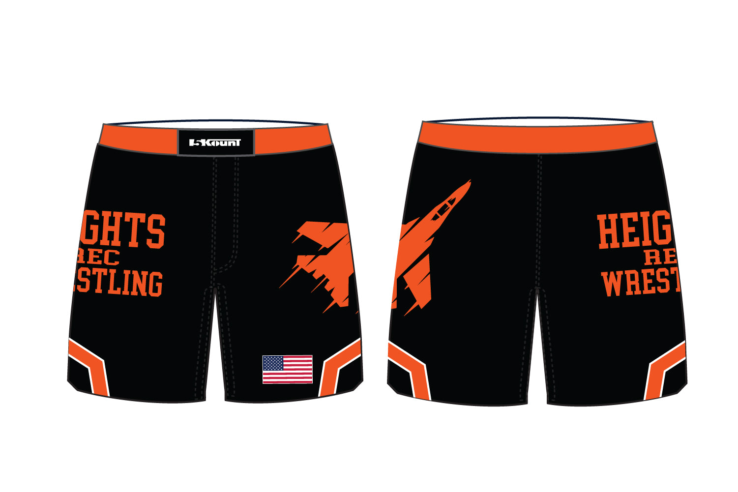 Hasbrouck Heights Wrestling Sublimated Fight Shorts