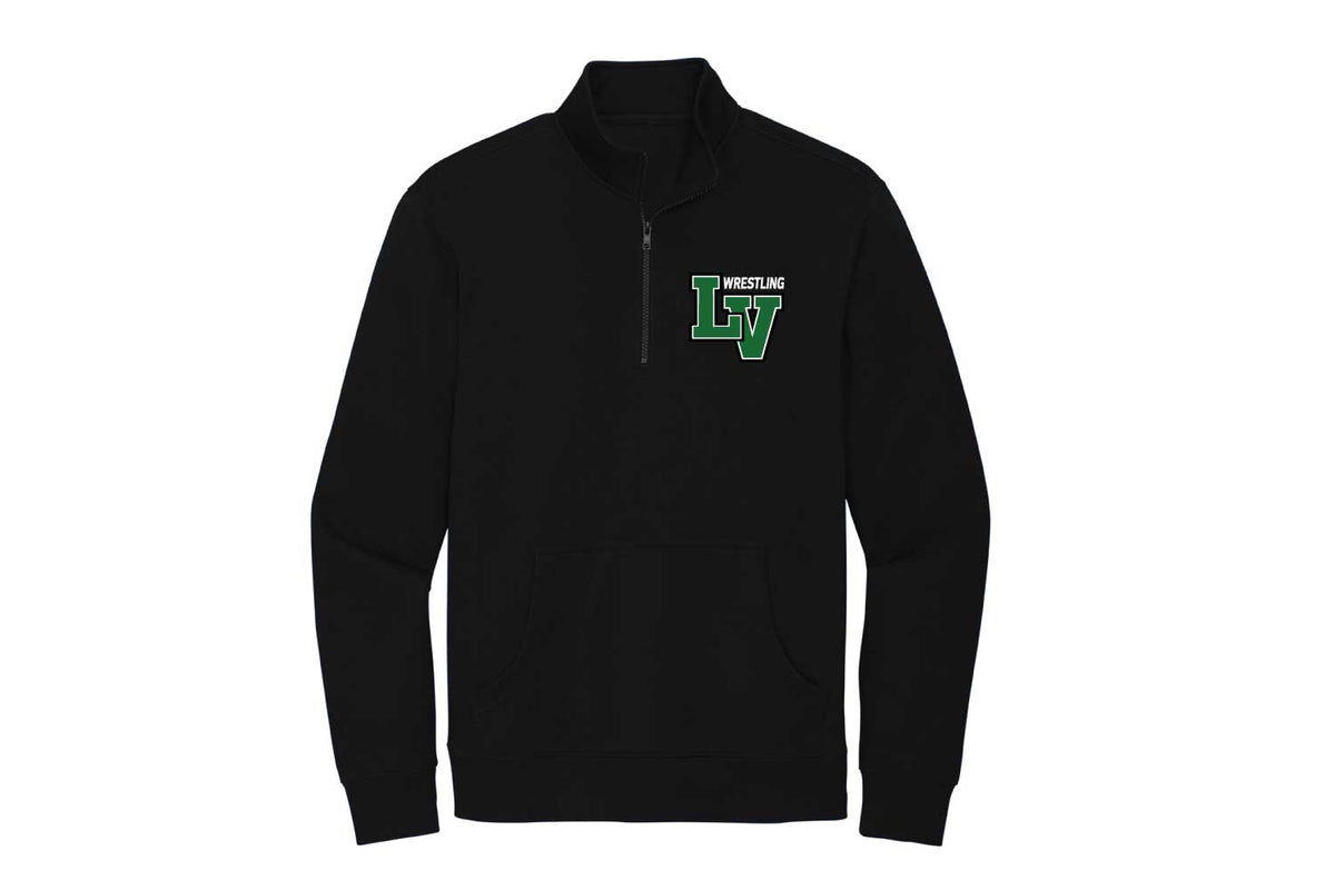 Locust Valley Wrestling Fleece Qtr Zip - Black