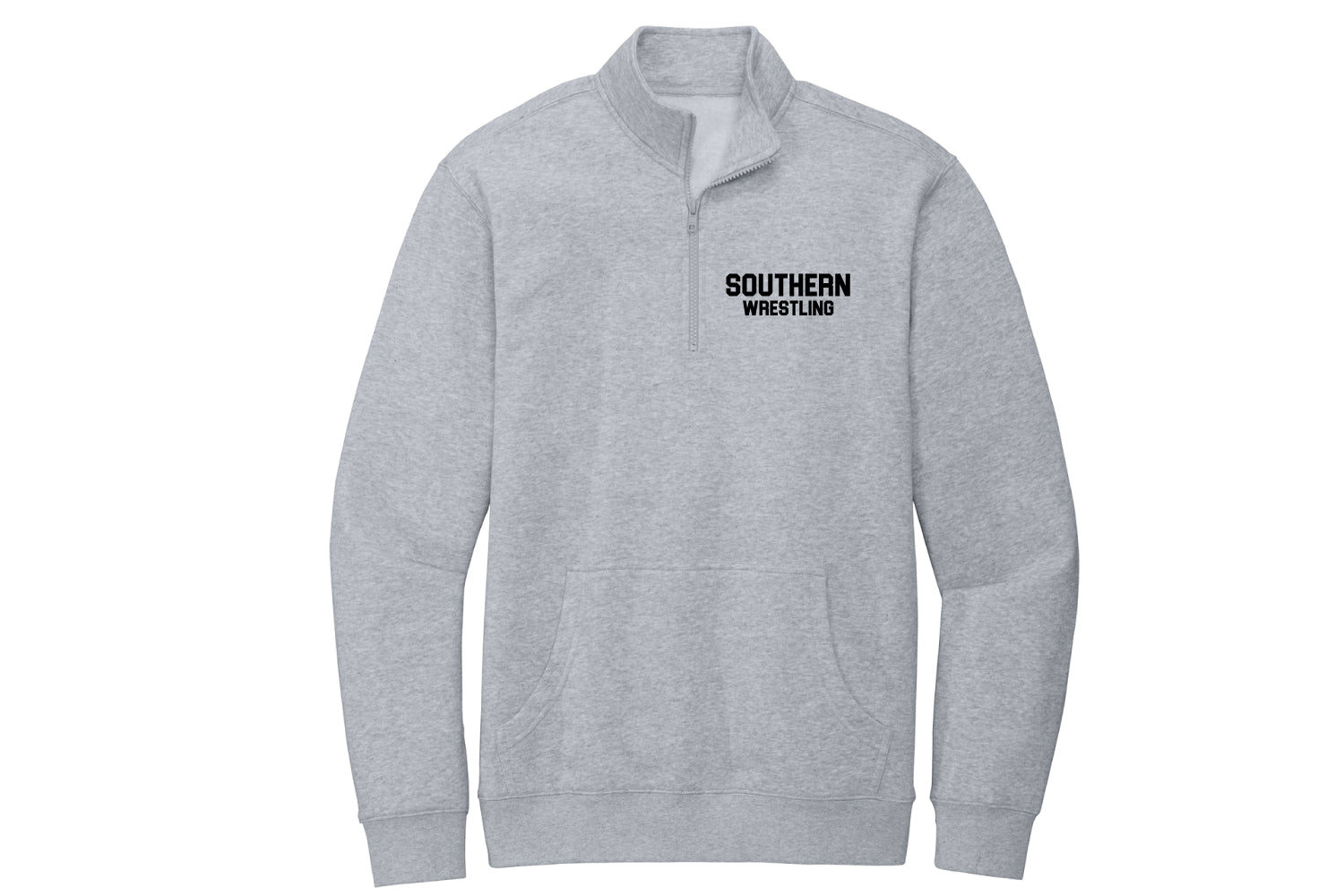 Southern Rams Wrestling Fleece Qtr Zip - Grey