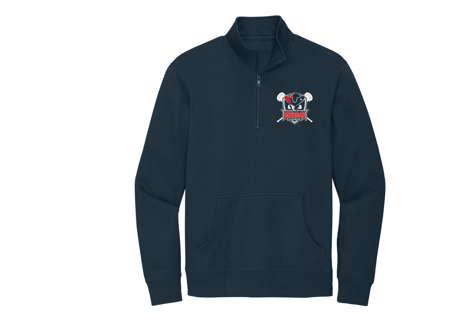 Warwick Pal Patriots Lax Unisex Fleece Qtr Zip - Navy