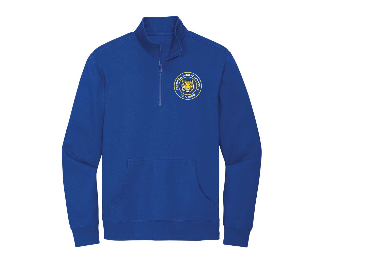 Fairview Public Schools Fleece 1/4 Zip  - Royal (Embroidered Logo)