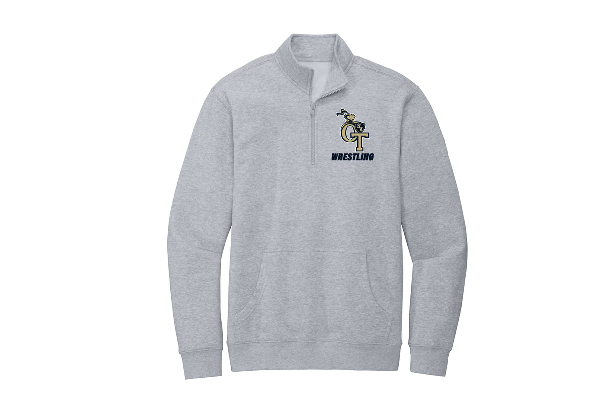 NVOT Wrestling Fleece Qtr Zip - Grey