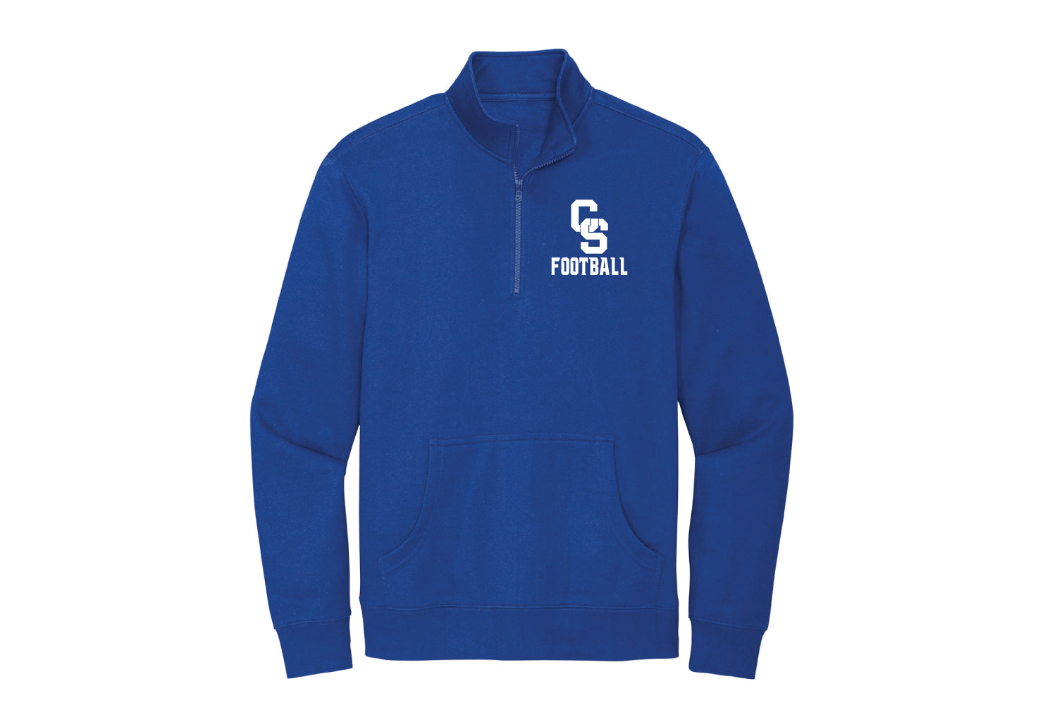 CT State Football Fleece Qtr Zip - Royal