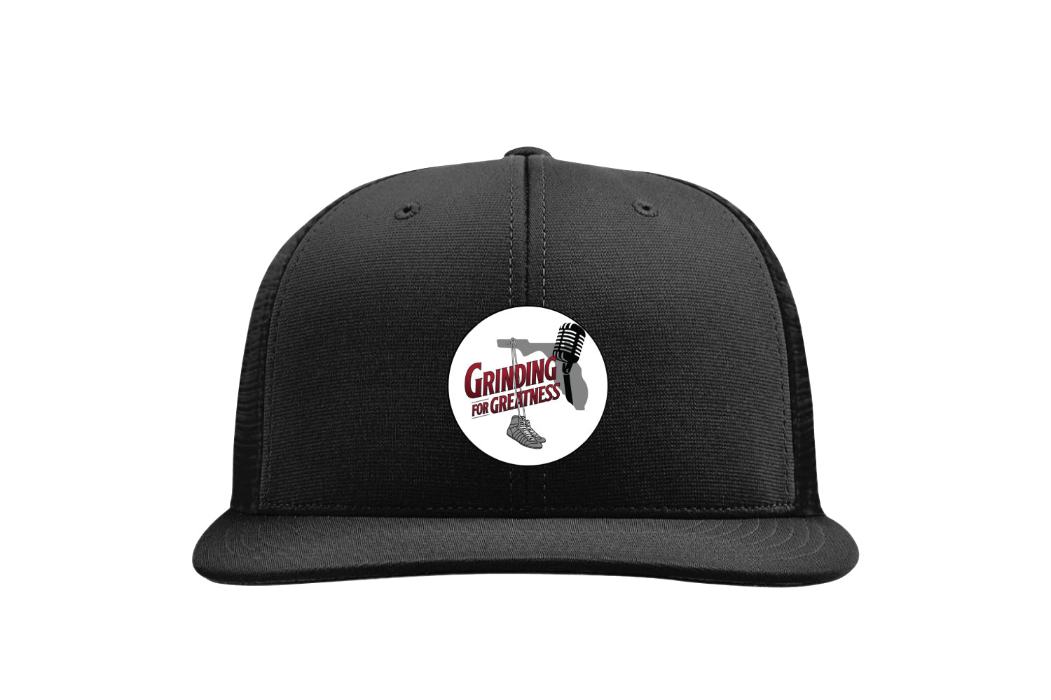 Grinding For Greatness Wrestling Flexfit Cap - Black