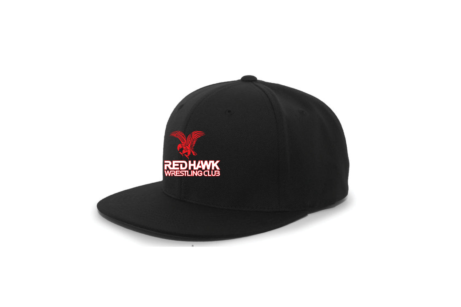 Red Hawk Wrestling Flexfit Cap - Black