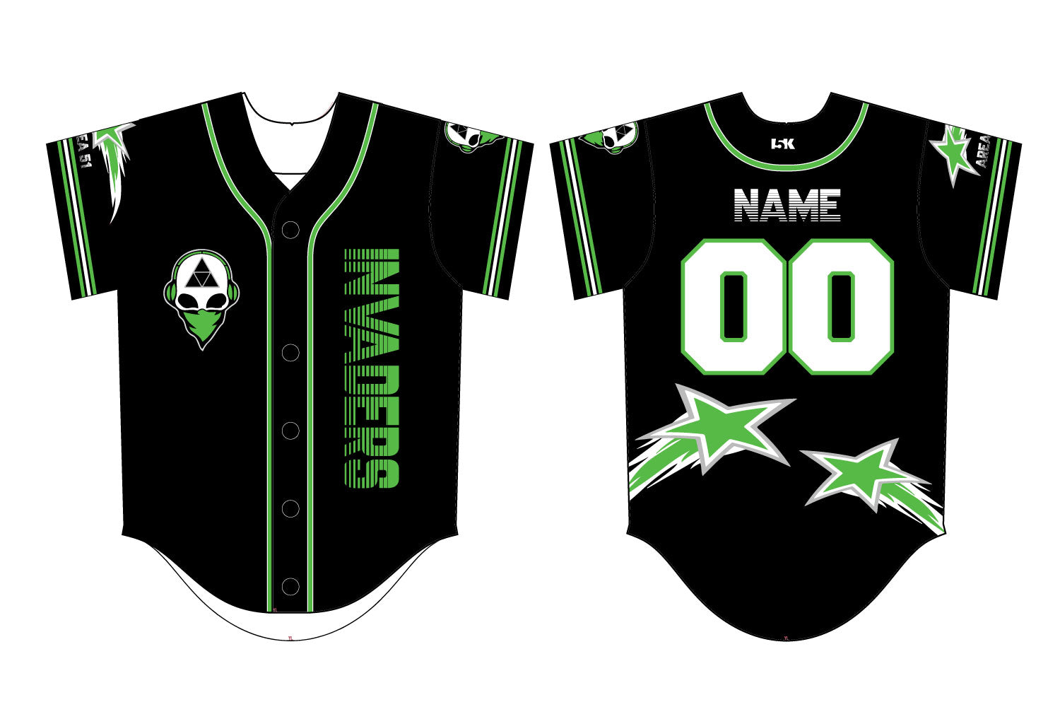 Invaders Baseball Sublimated Game Jersey (Home)