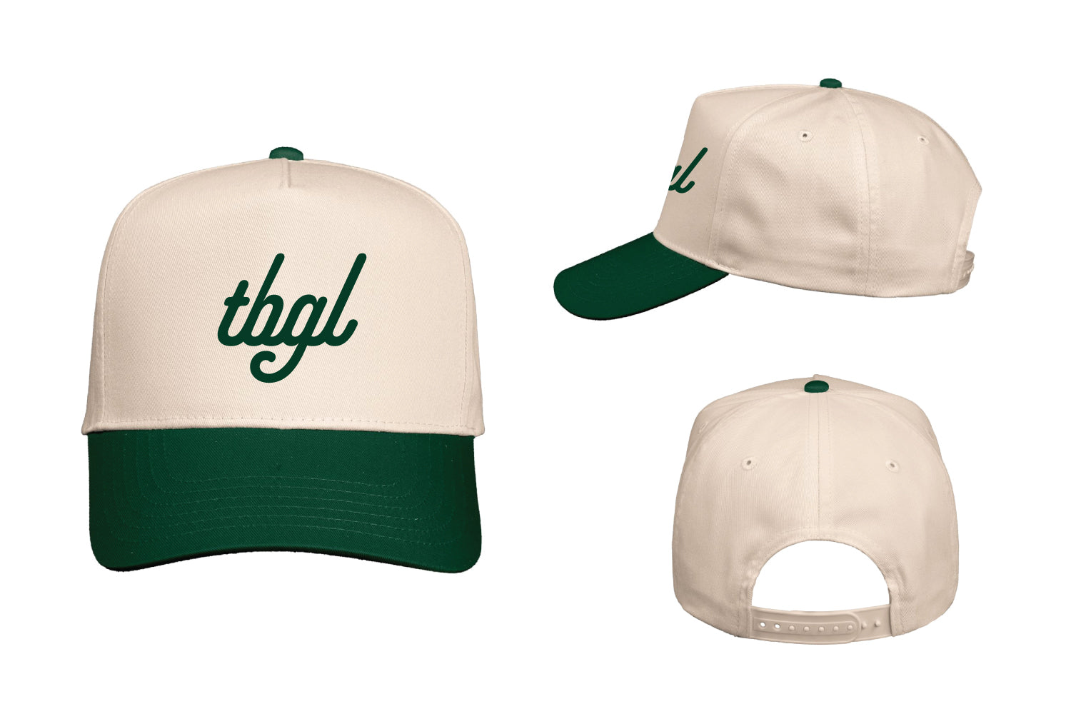 TBGL Snapback Cap - Natural/Green