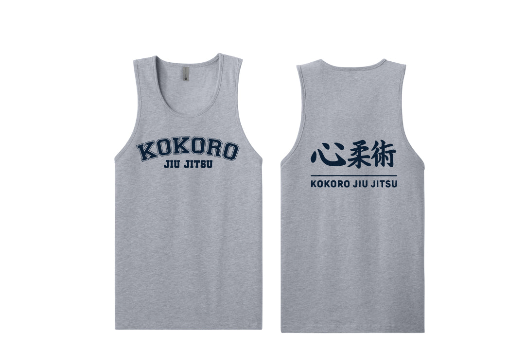 Kokoro Jiu Jitsu Cotton Tank Top - Grey
