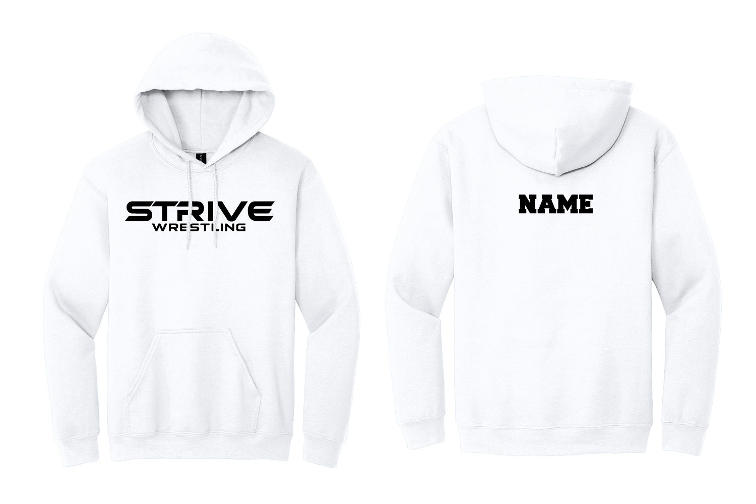 Strive Wrestling Cotton Hoodie - White