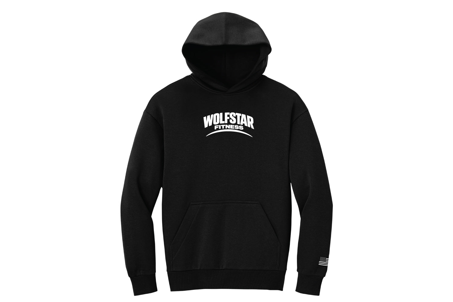 WolfStar Fitness Oversized Hoodie - Black - Design 1