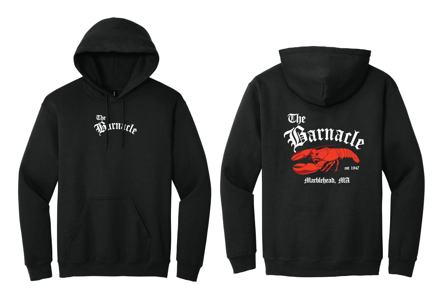The Barnacle Cotton Hoodie  - Black