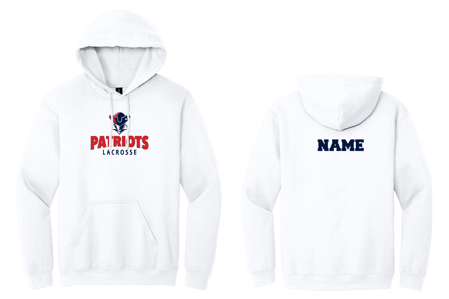 Warwick Pal Patriots Lax Cotton Hoodie - White