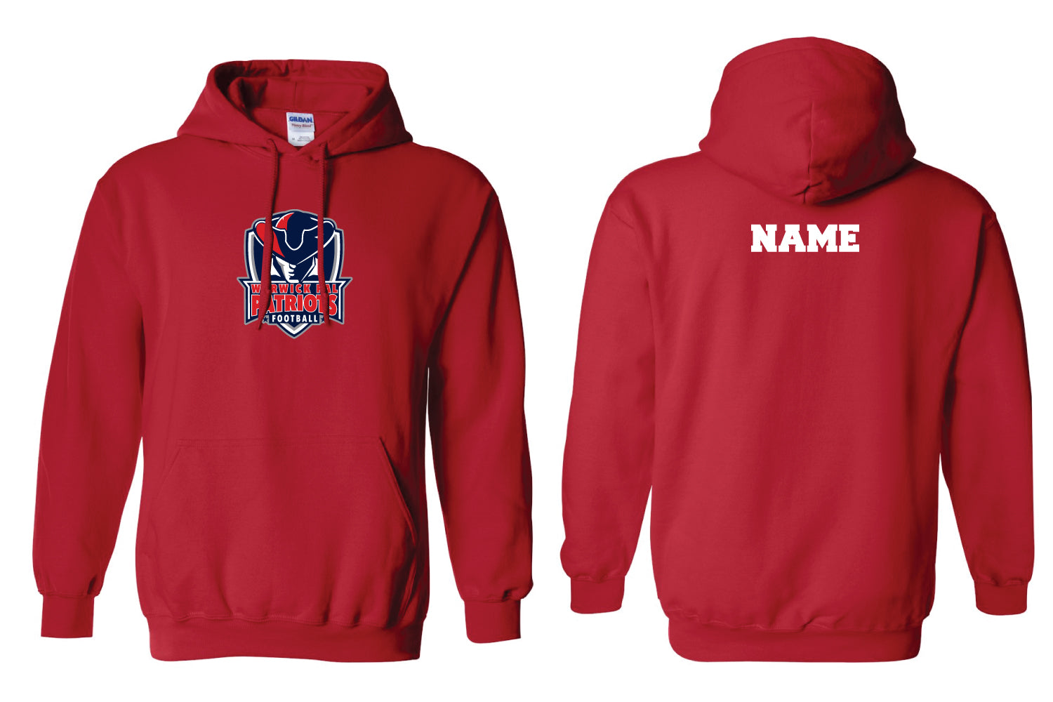 Warwick Pal Football Cotton Hoodie - Red