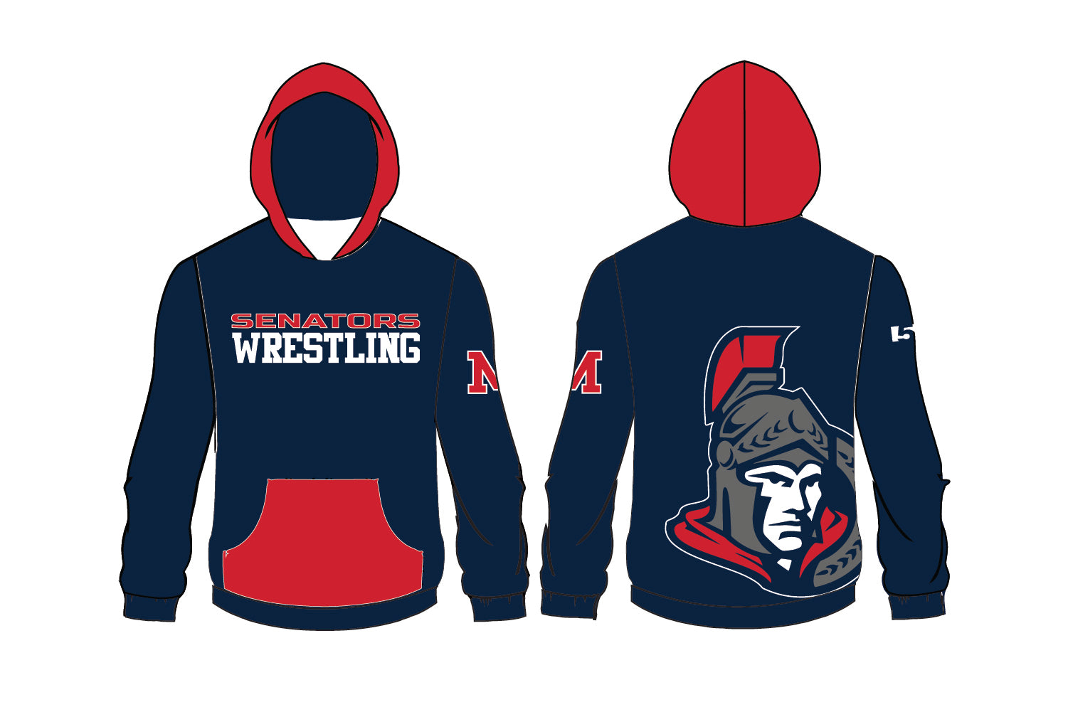 Senators Wrestling Sublimated Hoodie