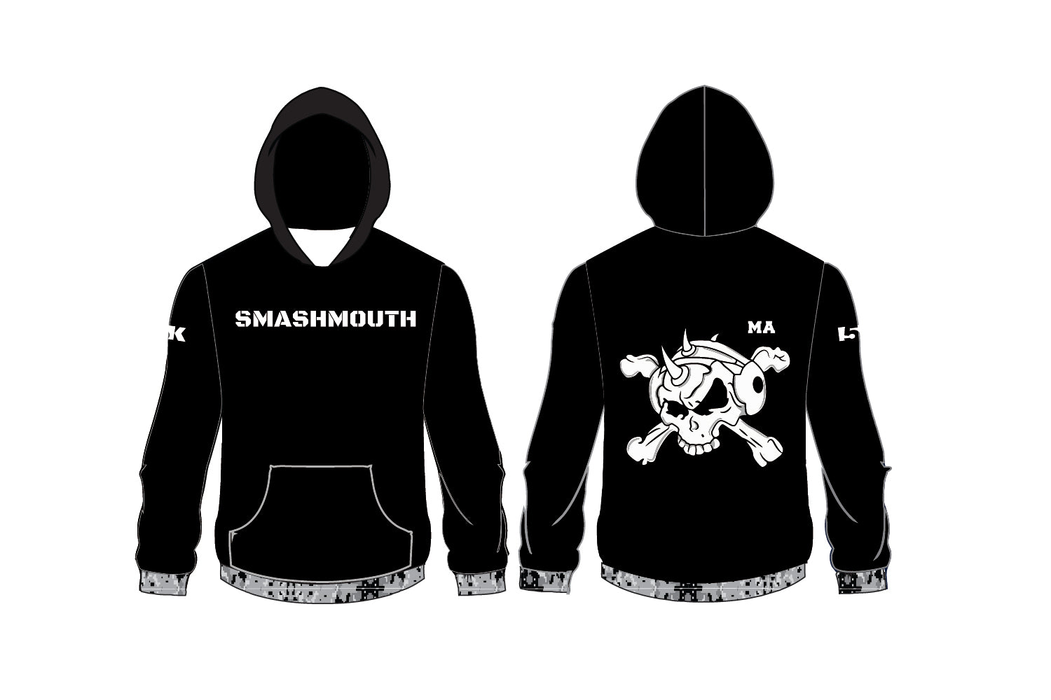 SmashMouth Wrestling Sublimated Hoodie - Black