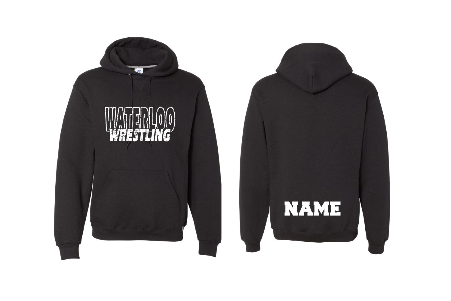 Waterloo Wrestling Cotton Hoodie - Black