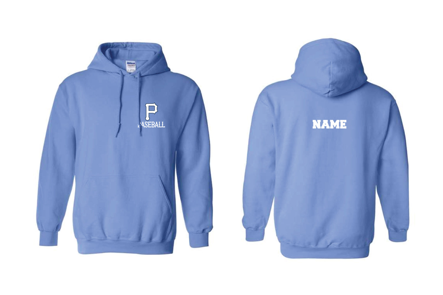 Paramus Baseball Cotton Hoodie - Carolina (Design 1)