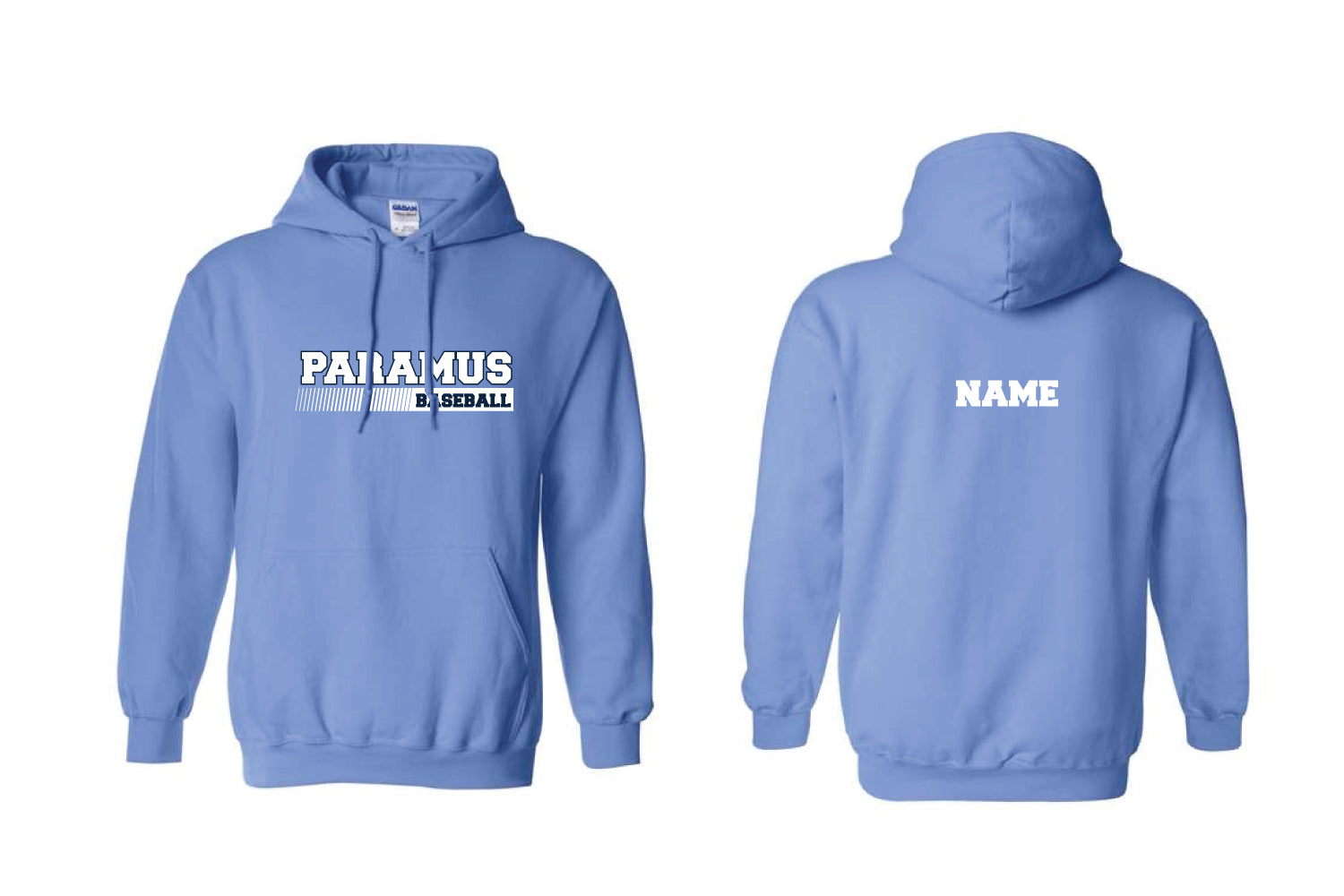 Paramus Baseball Cotton Hoodie - Carolina (Design 2)