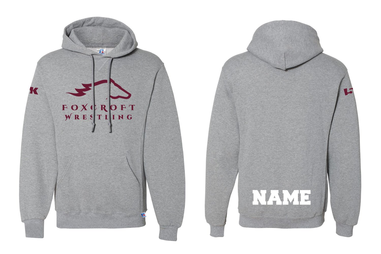 Foxcroft Wrestling Cotton Hoodie - Grey