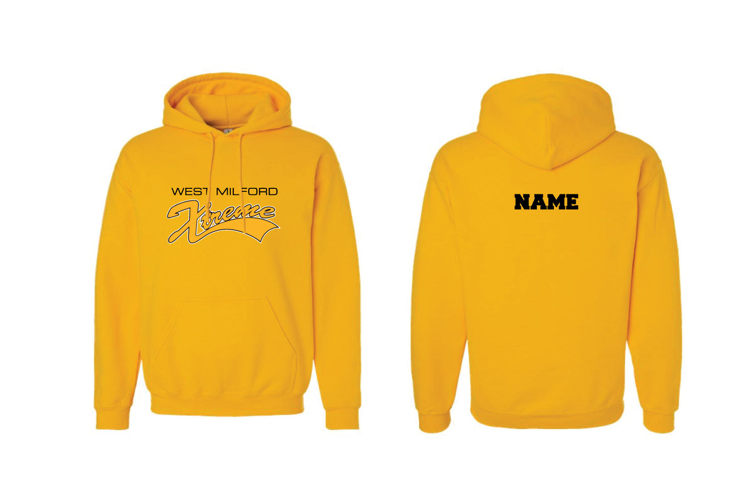 WM Xtreme Softball Cotton Hoodie - Gold