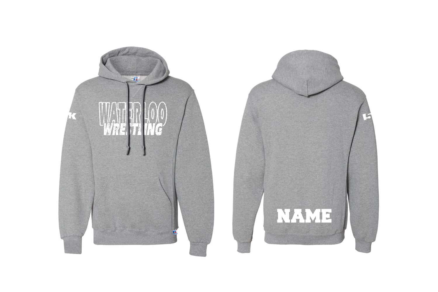 Waterloo Wrestling Cotton Hoodie - Grey