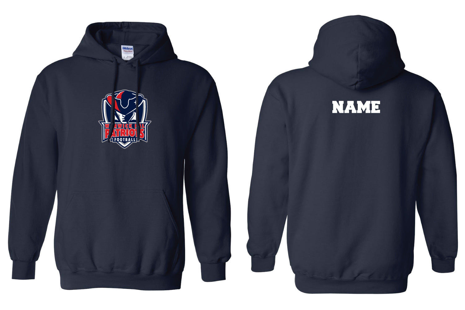 Warwick Pal Football Cotton Hoodie - Navy