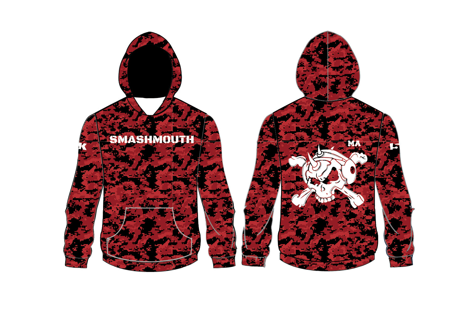 SmashMouth Wrestling Sublimated Hoodie - Red Camo