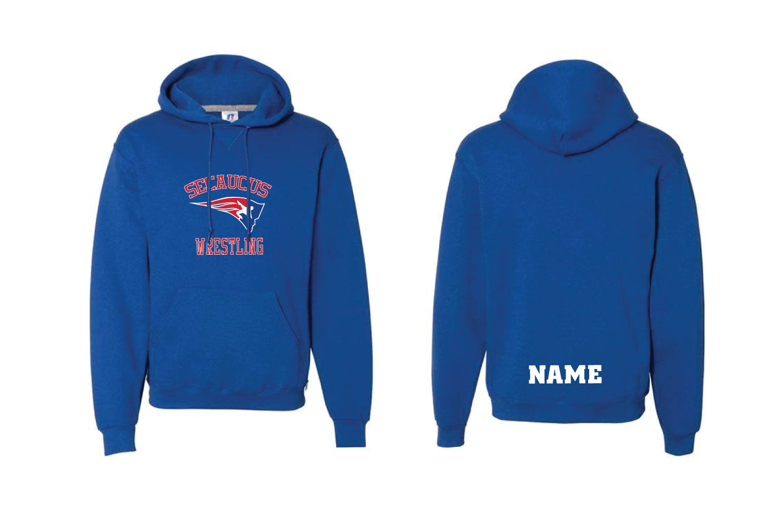 Secaucus Rec Wrestling Cotton Hoodie - Royal