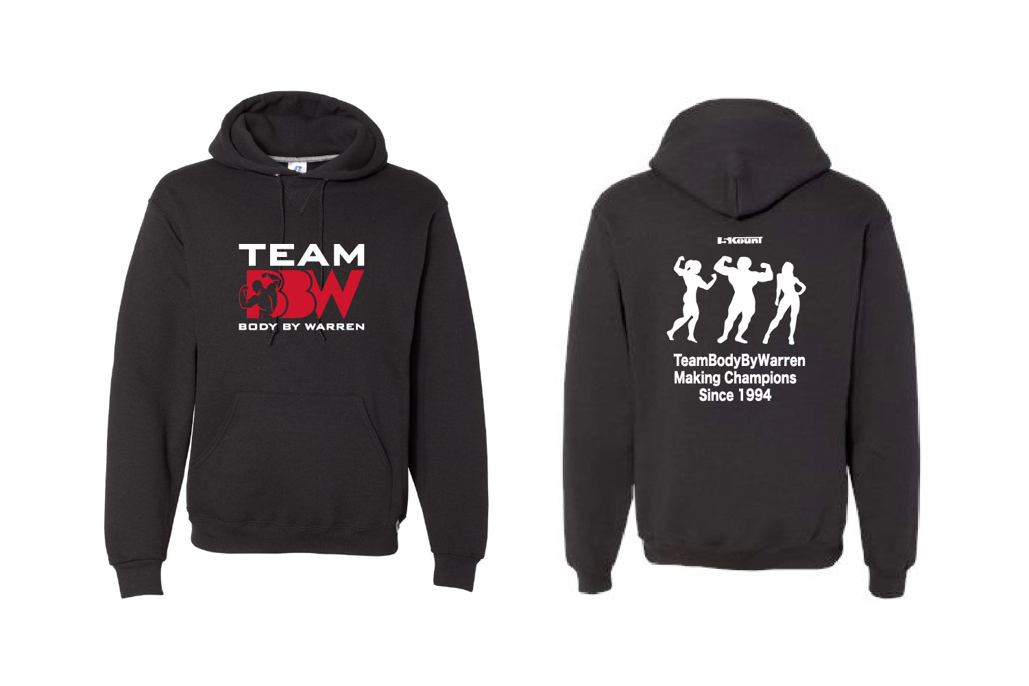 Body By Warren Unisex Cotton Hoodie - Black