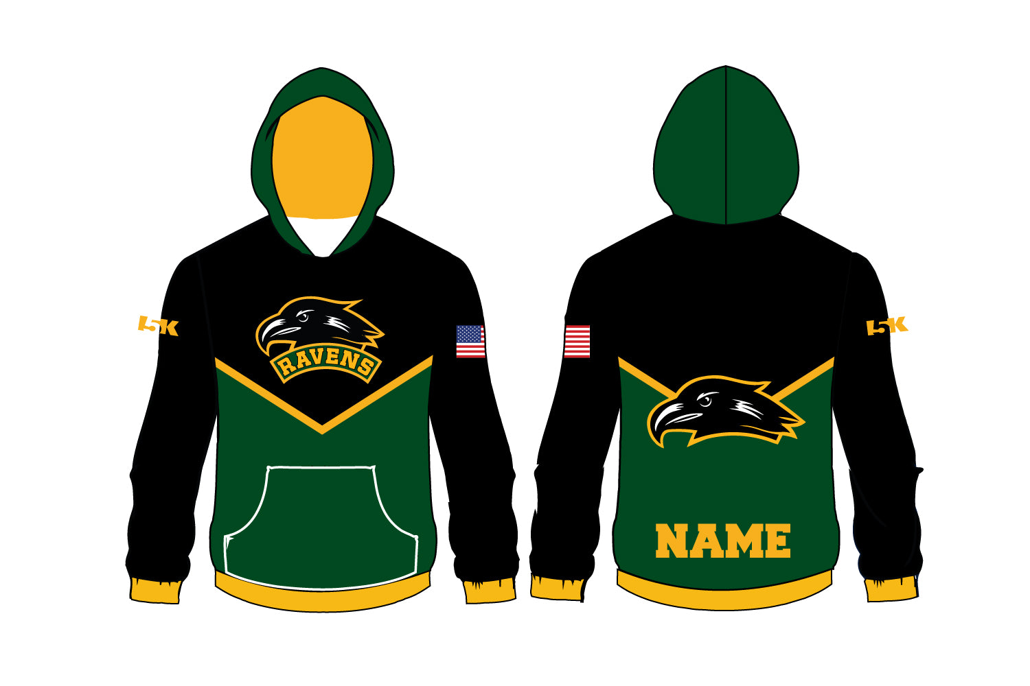 RCS Ravens Wrestling Sublimated Hoodie