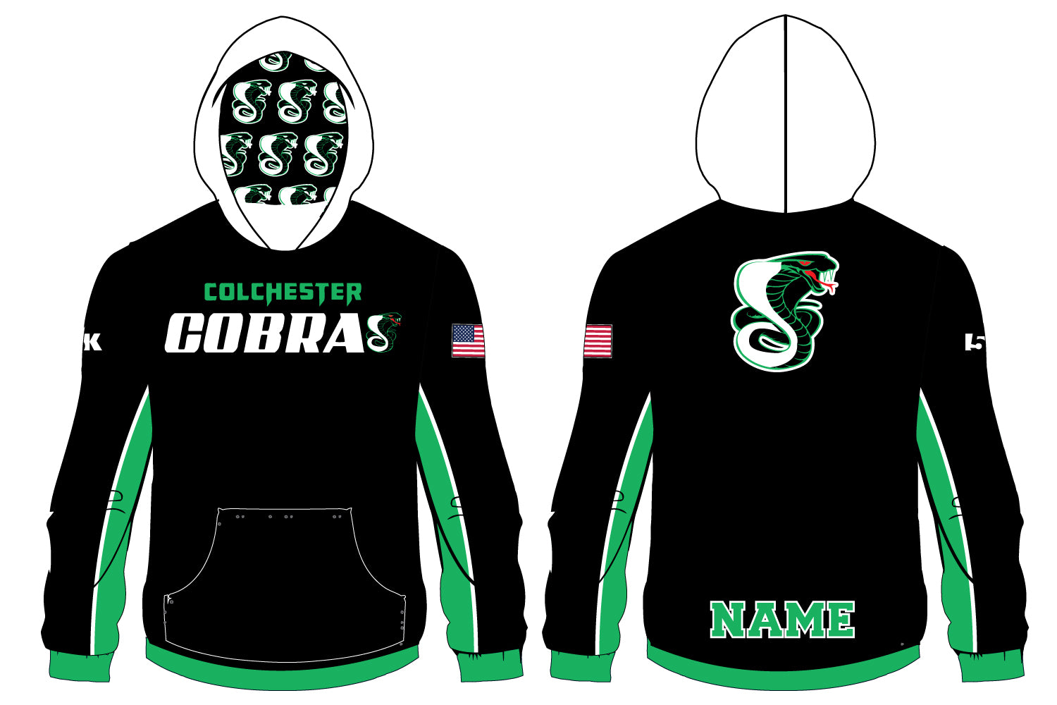 Cobras Wrestling Sublimated Hoodie
