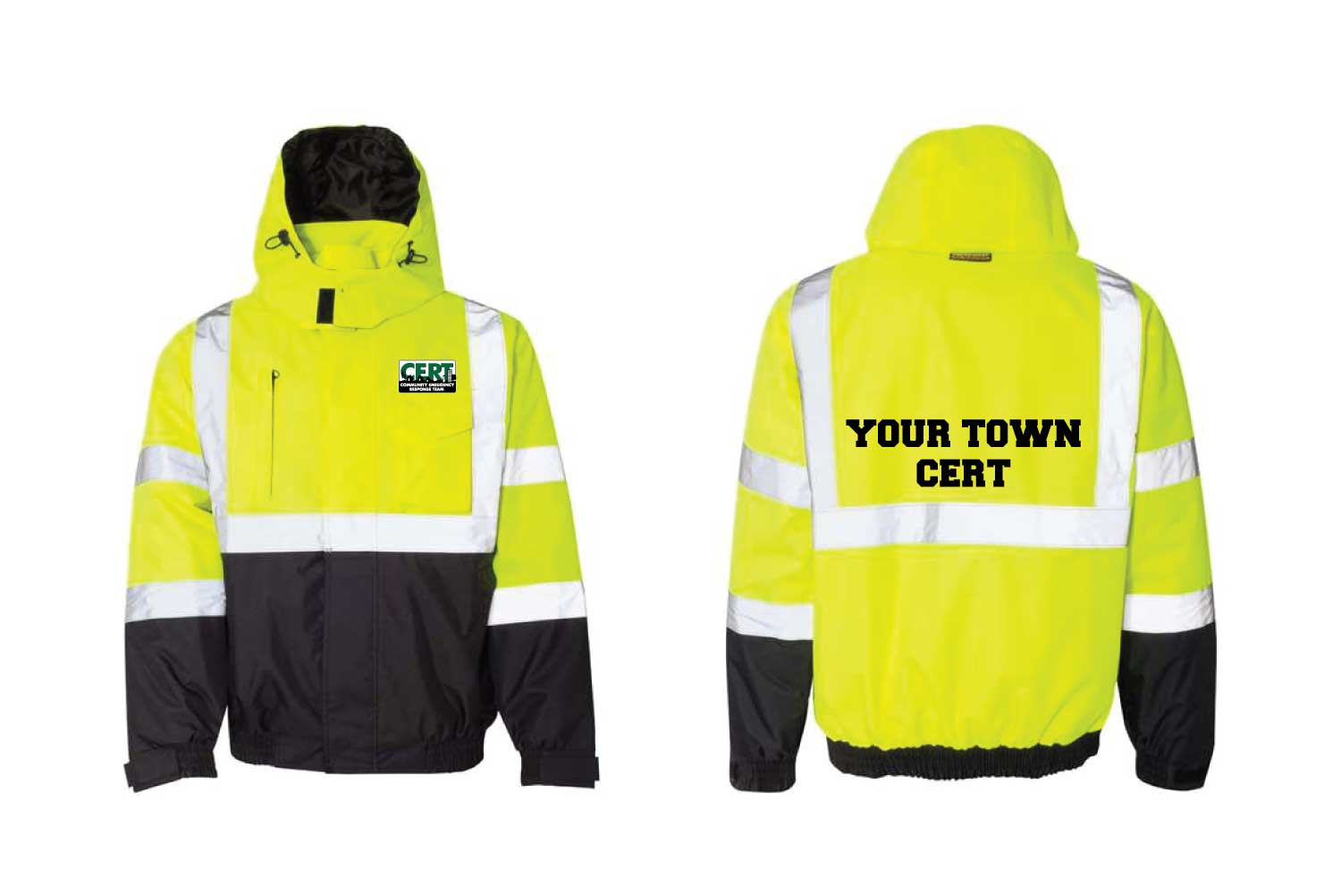 CERT Response Team Safety Full Zip Jacket - Lime – 5K Sports
