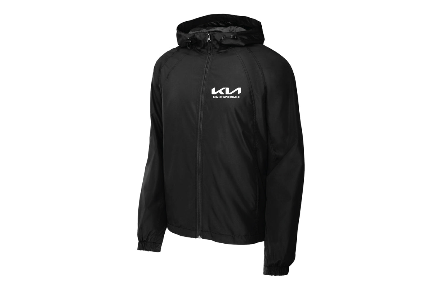 KIA of Riverdale Unisex Polyester Hooded Jacket - Black