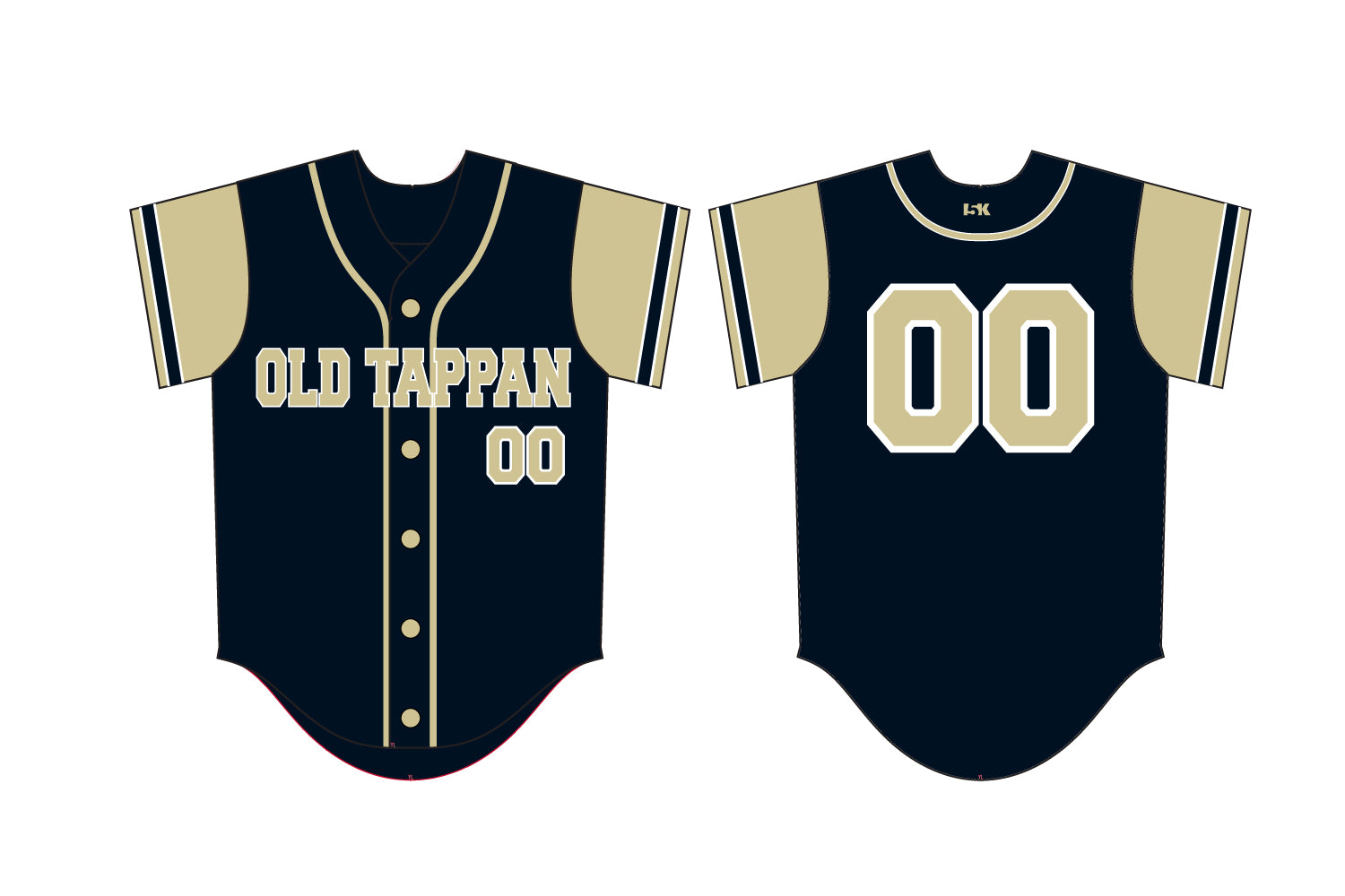 Old Tappan Knights Baseball Sublimated Game Jersey - Navy