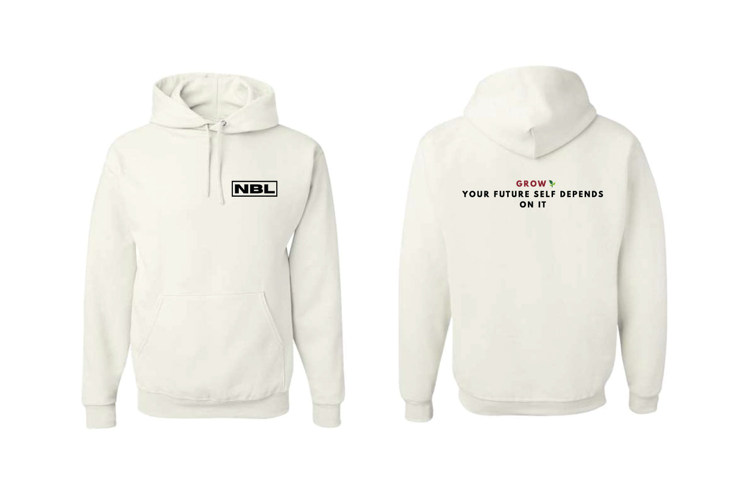 New Body Legacy Jerzees PolyCotton Hoodie - White (Design 3)