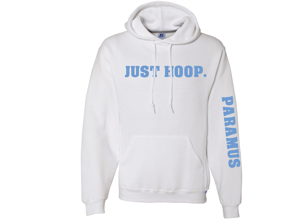 Paramus Basketball Cotton Hoodie "Just Hoop" Design - White