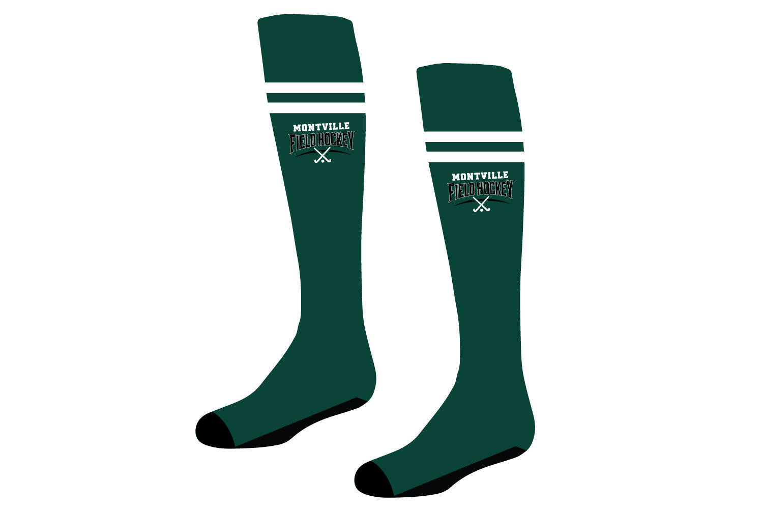 Montville Field Hockey Sublimated Knee High Socks - Green