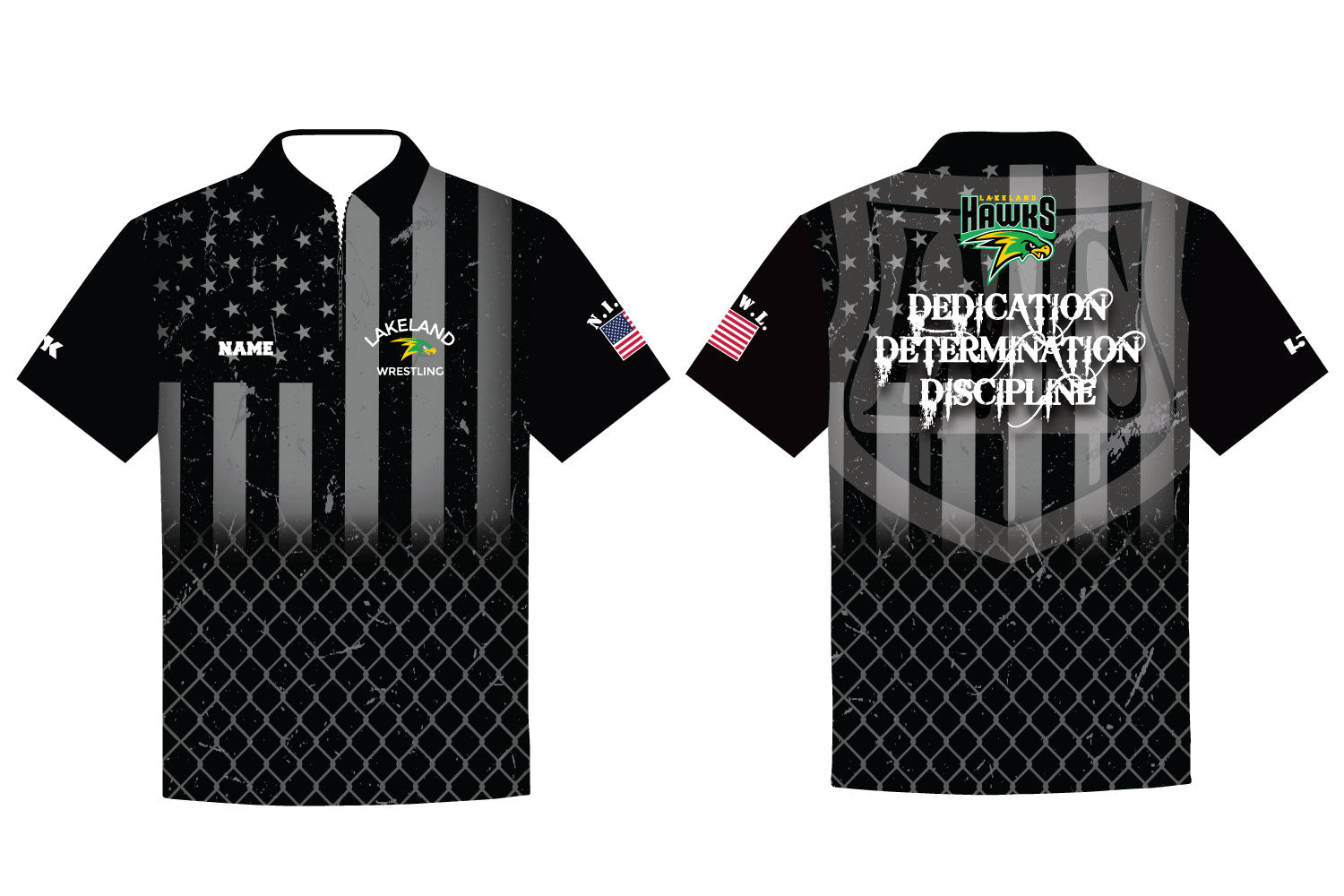 Lakeland Wrestling Sublimated Polo Shirt