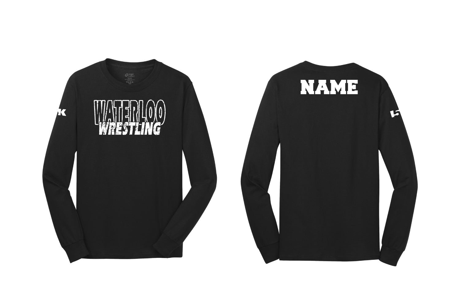 Waterloo Wrestling Dryfit Long Sleeve Tee - Black