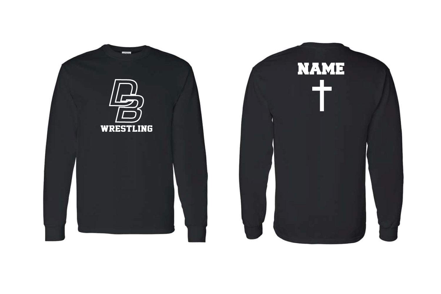 Don Bosco Prep Wrestling Cotton Long Sleeve Shirt - Black