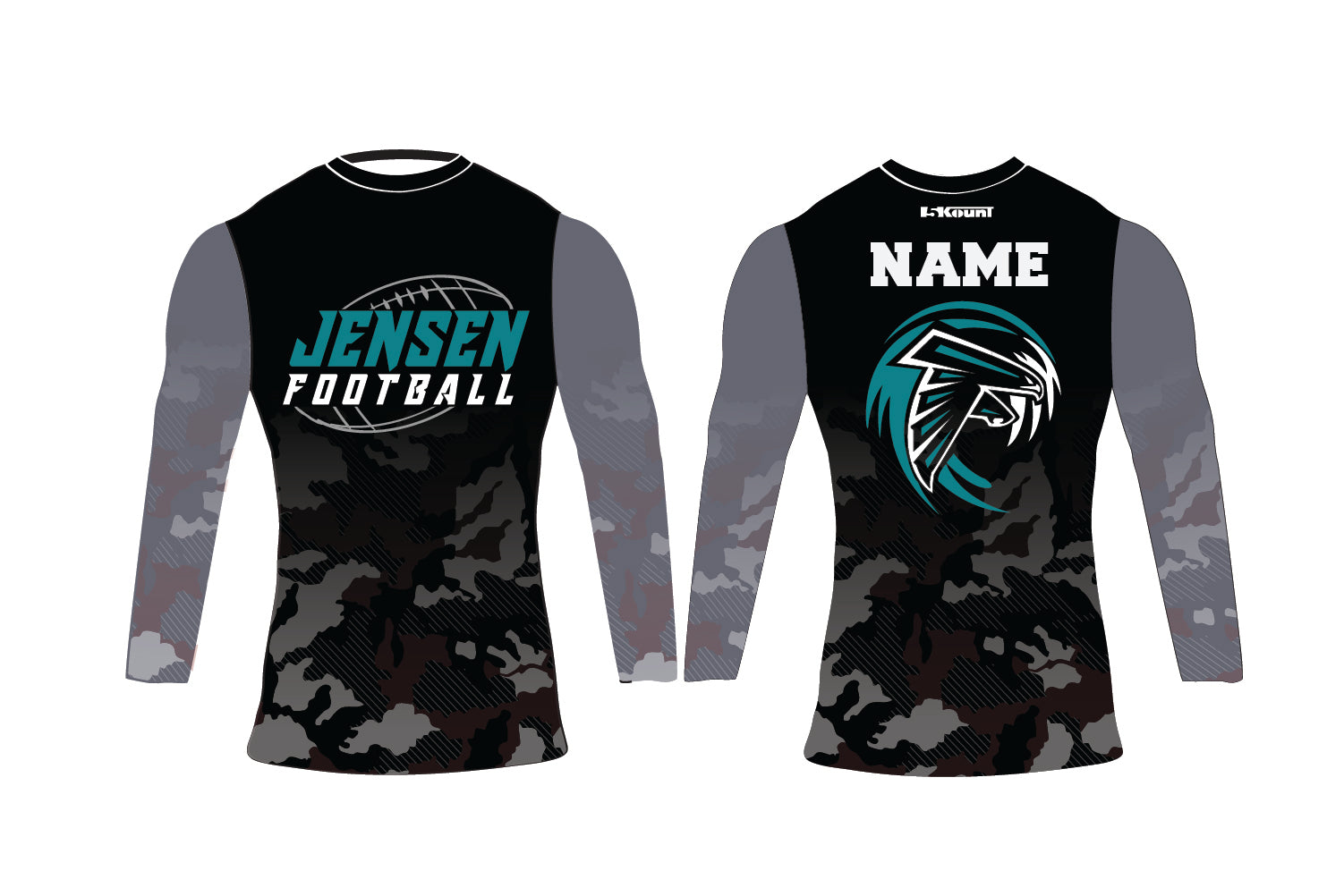 Jensen Beach Football Sublimated Longsleeve Compression Shirt