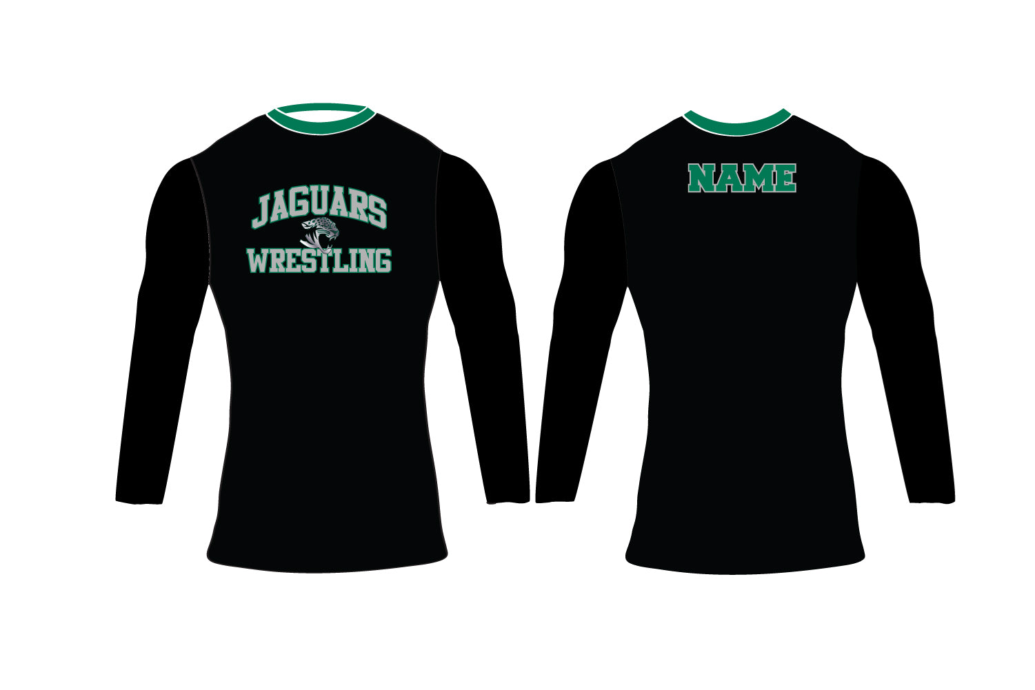CHF Jaguars Wrestling Sublimated Longsleeve Compression Shirt