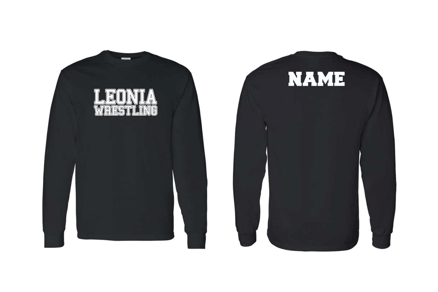 Leonia Wrestling Cotton Long Sleeve Shirt - Black