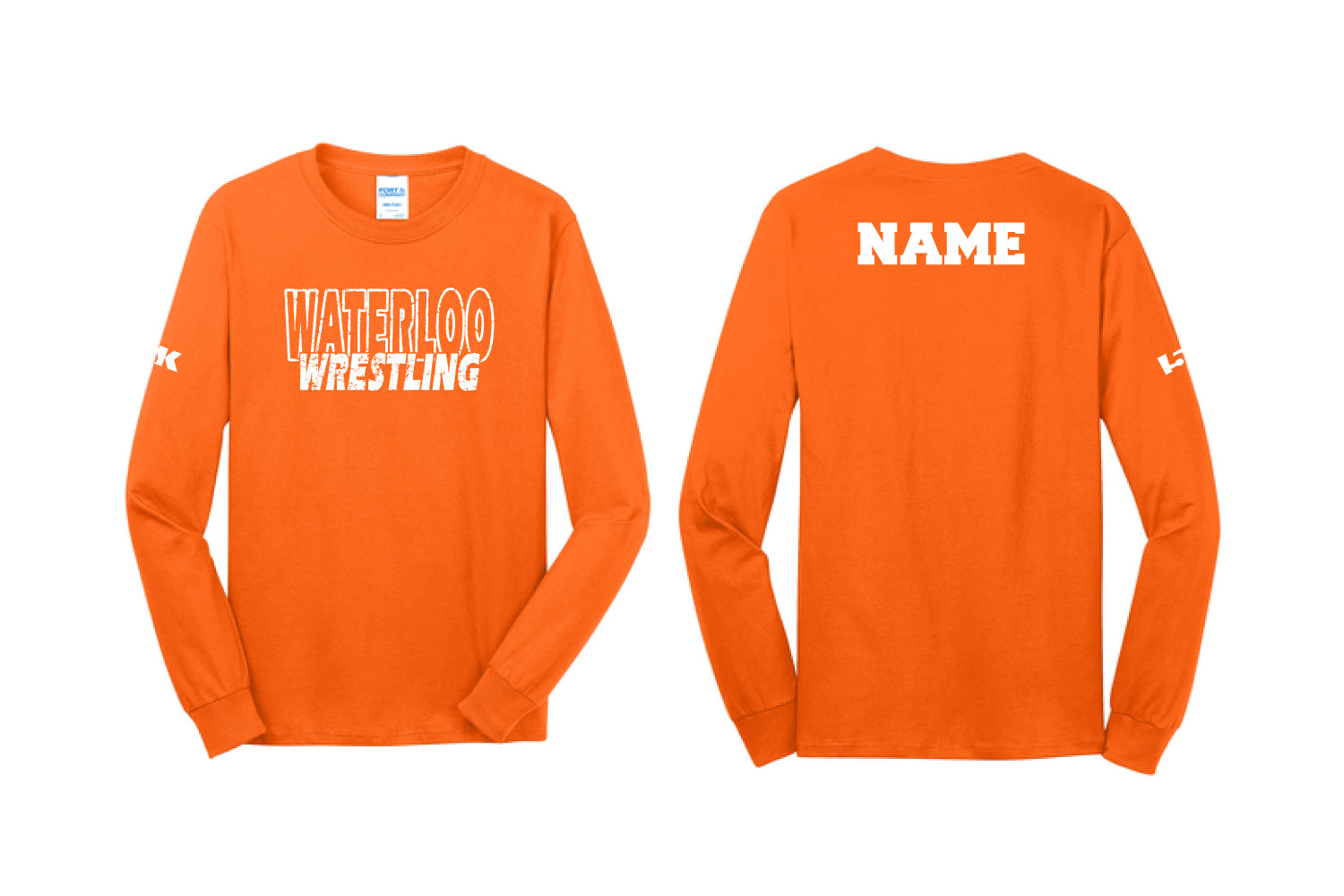 Waterloo Wrestling Dryfit Long Sleeve Tee - Orange