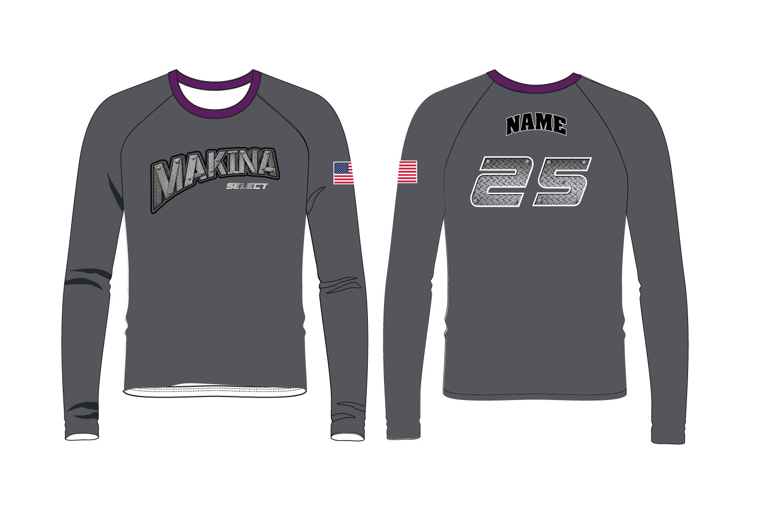 Makina Select Baseball Sublimated Long Sleeve Practice Shirt