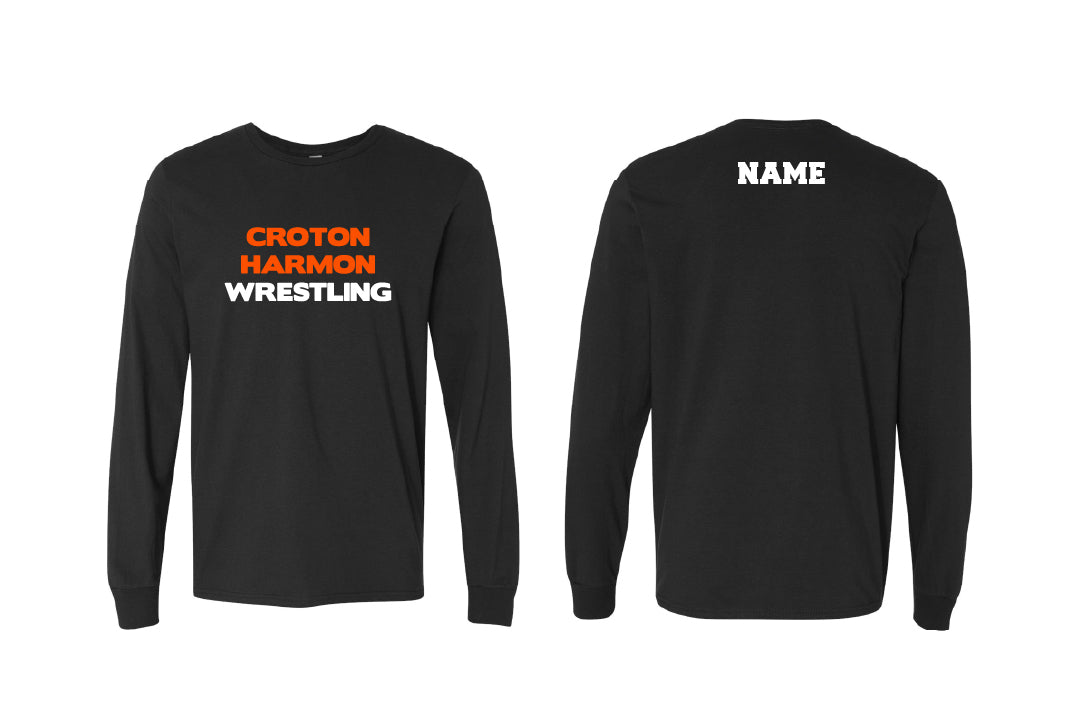 Croton Harmon Wrestling Cotton Long Sleeve Shirt - Black