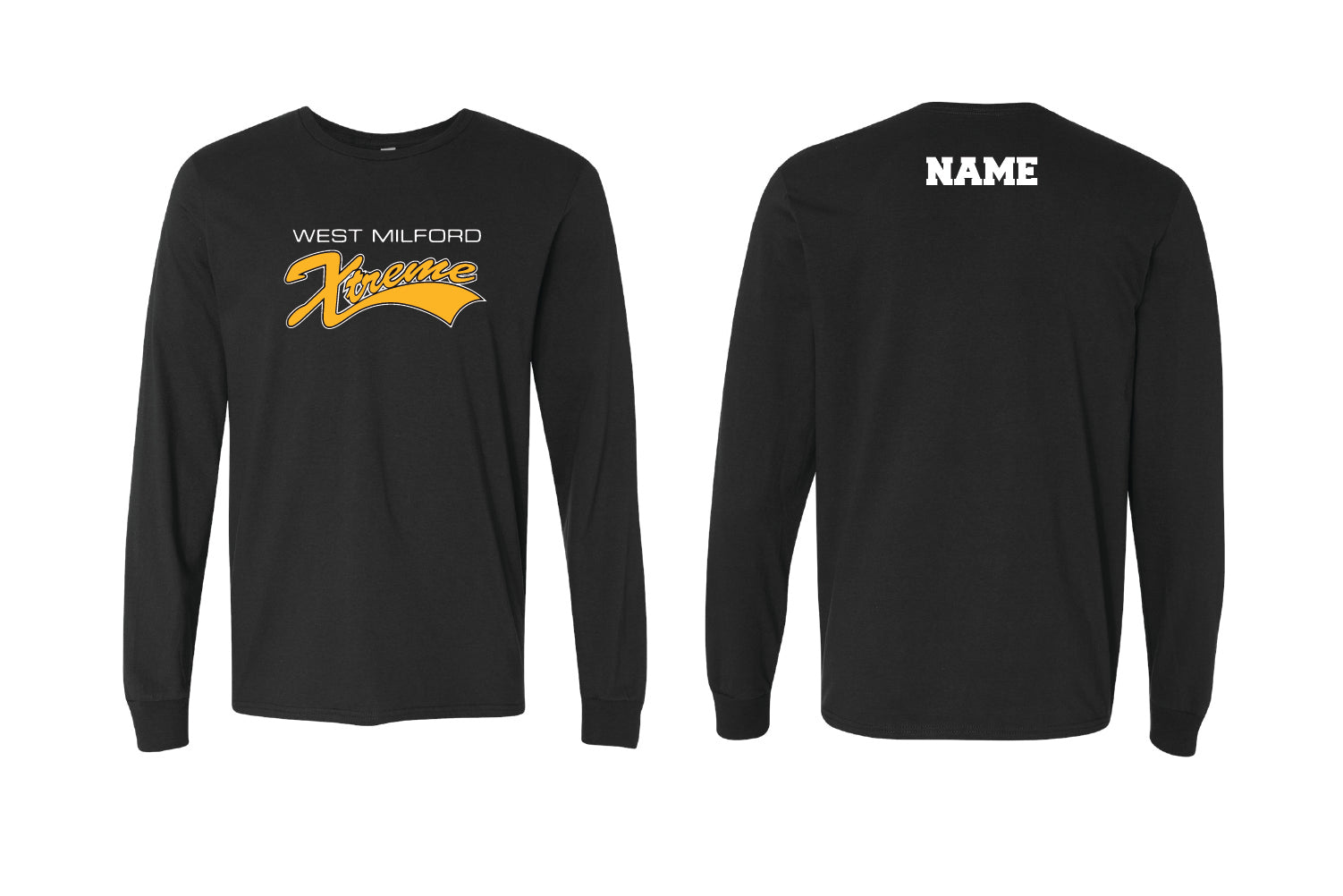 WM Xtreme Softball Cotton Long Sleeve Shirt - Black