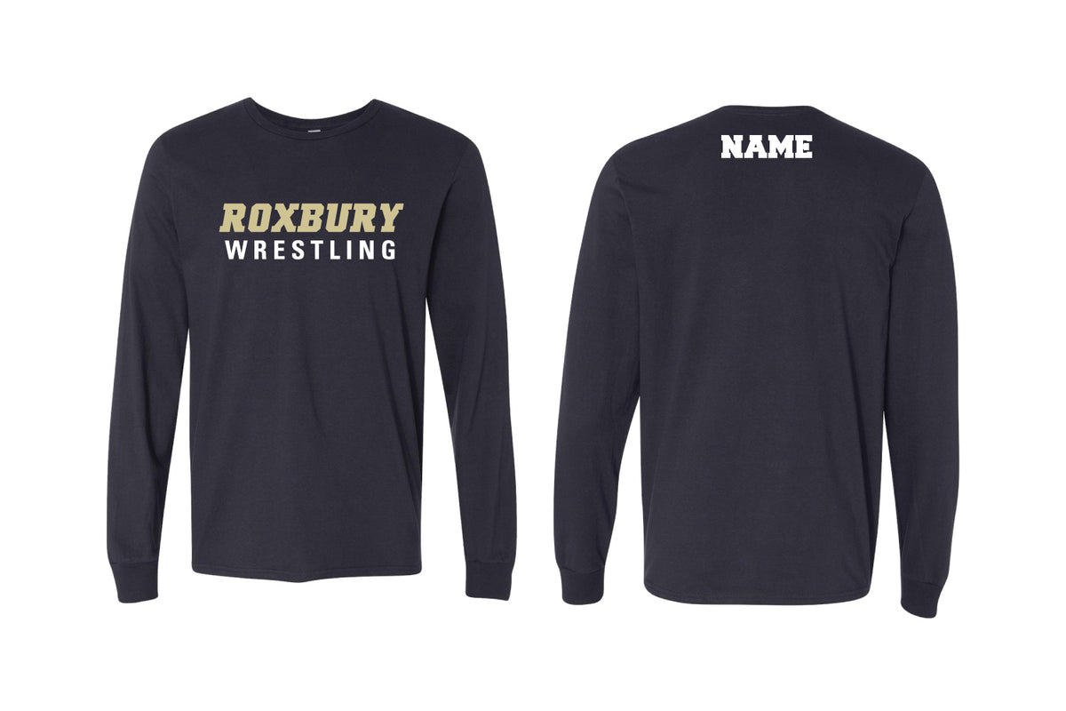 Roxbury Wrestling Cotton Crew Long Sleeve Tee - Navy
