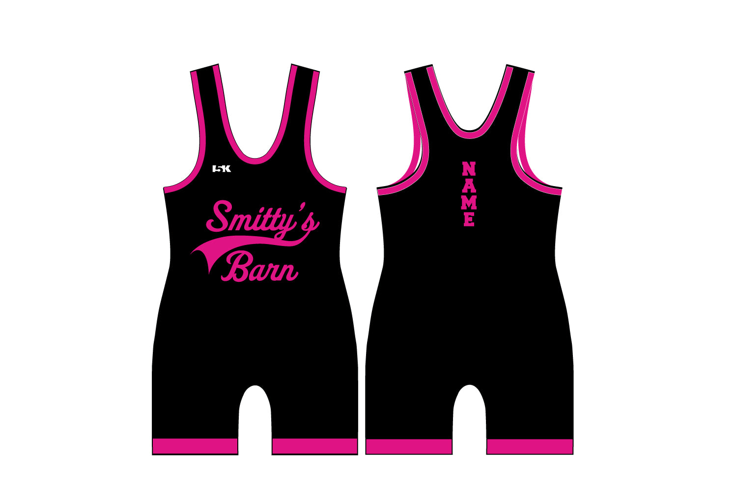 Smitty's Wrestling Barn Sublimated Men's Singlet - Pink Design