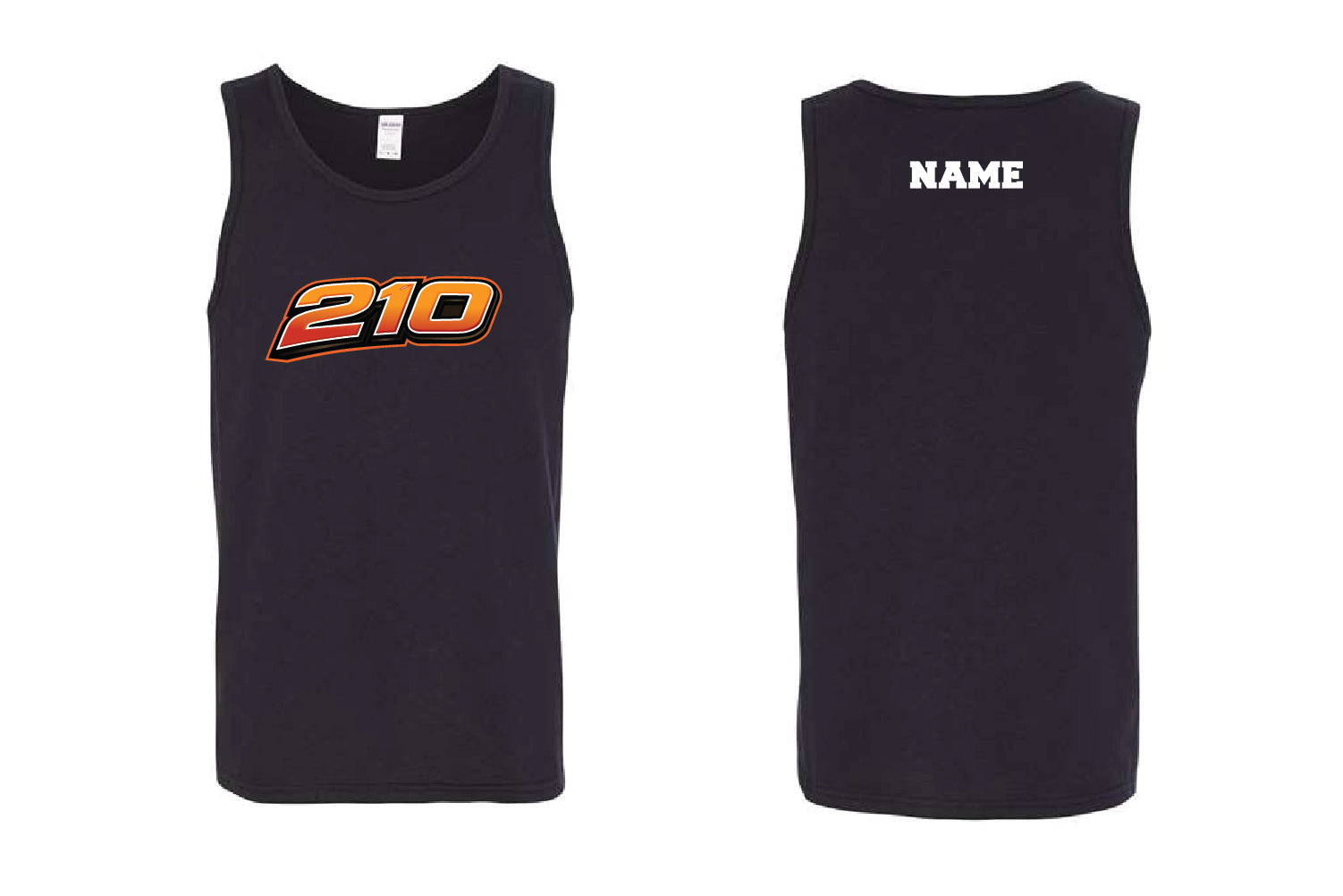 210 Baseball Men's Cotton Tank Top - Black